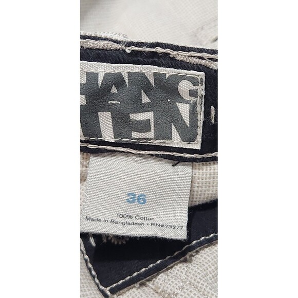 Hang Ten Shorts For Mens Size 36 Color Beige 100% Cotton With Pockets B9 - Picture 10 of 12